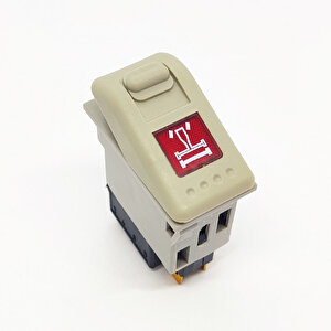 Bmc Profesyonel Gri 4. Dingil Kilitleme Anahtar Düğme Rocker Switch 2 Pin (off-lock On) Ampullü 24v