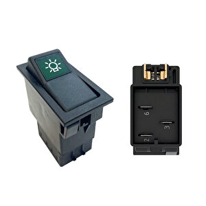 Tümosan Traktör Far Anahtar Düğme Rocker Switch (off-on-on) Ampullü 12v