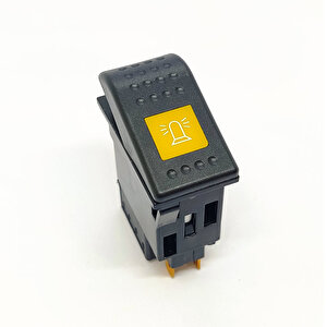 Bmc Profesyonel Döner Lamba Anahtar Düğme Rocker Switch 2 Pin (off-on) Ampullü 24v