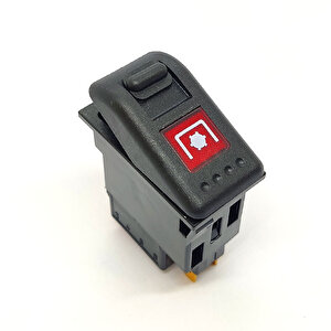 Bmc Profesyonel Pto Anahtar Düğme Rocker Switch 6 Pin (on-lock On) Ampullü 24v