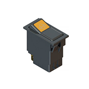 Universal Diferansiyel Kilitleme Düğmesi Anahtarı 4 Pin Rocker Switch - Ampullü 12v