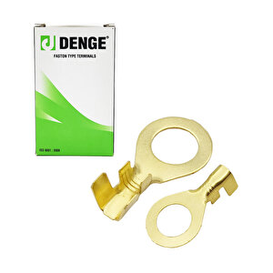 8mm Yuvarlak Kablo Ucu Topraklama Terminal Sarı Kablo Pabuç (paket İçeriği 100 Adettir)