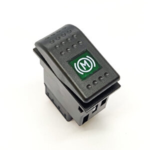 Bmc Profesyonel Motor Fren Anahtar Düğme Rocker Switch 5 Pin (off-on-on) Ampullü 24v