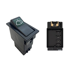 Tümosan Traktör Silecek Anahtar Düğme Rocker Switch (off-on-on) Ampullü 12v