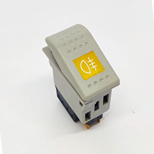 Bmc Profesyonel Gri Arka Sis Lambası Anahtar Düğme Rocker Switch 6 Pin (on-on) Ampullü 24v