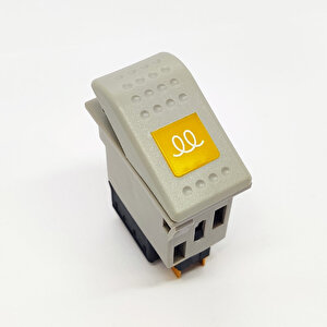 Bmc Profesyonel Gri Isıtıcı Fasıla Anahtar Düğme Rocker Switch 2 Pin Ampullü 24v