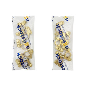 Akü Kutup Başı - Pirinç Malzeme 5 Set (paket İçeriği 10 Adettir)