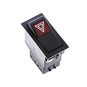 Universal Sinyal Flaşör Düğmesi Anahtarı 8 Pin Rocker Switch 3611532m1 - Ampullü 24v