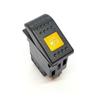 Bmc Profesyonel Yük Lambası Anahtar Düğme Rocker Switch 2 Pin (off-on) Ampullü 24v