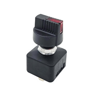 Çevirmeli Anahtar Rotary Switch 4 Pin Kırmızı Cam 14v (off-on / 0-1)