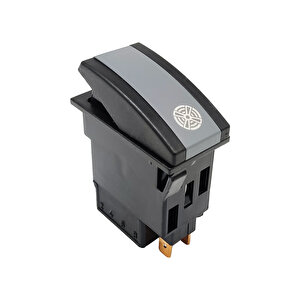 Otokar Doruk Otobüs Turbo Fan Anahtar Düğme Rocker Switch 8 Pin (on-on-on) Ampullü 24v