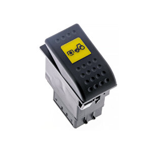 Universal Arka Pto Yardımcı Kuvvet Düğmesi Anahtarı 2 Pin Rocker Switch Buton - Ampullü 24v