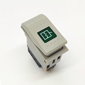 Bmc Profesyonel Gri Ayna Isıtıcı Anahtar Düğme Rocker Switch 2 Pin (off-m.on) Ampullü 24v