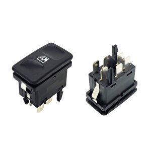 Volkswagen Golf 2/3, Polo, Caddy, Jetta, Lt, Cordoba, Ibiza - Tekli Cam Açma Anahtarı - 6 Pin