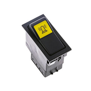 Universal Döner Uyarı Işığı Tepe Lamba Düğmesi Anahtarı 2 Pin Rocker Switch - Ampullü 24v