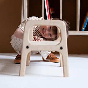 Denizatı, Montessori Ahşap Çocuk Taburesi, 50x32, Cpt4771-50