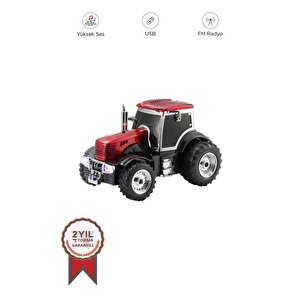 Torima D42 Kırmızı Traktör Tasarım Usb/fm Radyo Bluetooth Hoparlör Speaker