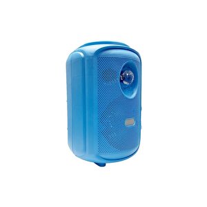 Torima Kts-2111 Mavi Rgb Ledli Mikrofonlu Tekerlekli Bluetooth Hoparlör Speaker