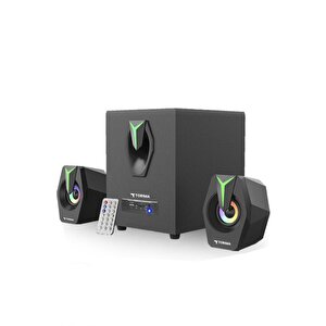 Torima D38 Siyah Bluetooth Hoparlör 2in1 Subwoofer Rgb Işıklı Bilgisayar Hoparlörü Speaker