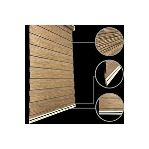 Bambu Raks Kahverengi Zebra Perde Kahverengi