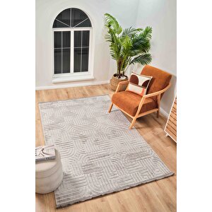 Mazza 7001 Gri Yumuşak Dokulu Modern Salon Mutfak Koridor Halısı Tozumaz Makine Halısı 200x290 cm