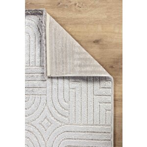 Mazza 7001 Gri Yumuşak Dokulu Modern Salon Mutfak Koridor Halısı Tozumaz Makine Halısı 200x290 cm