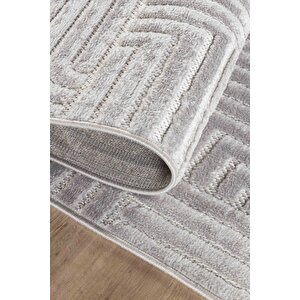 Mazza 7001 Gri Yumuşak Dokulu Modern Salon Mutfak Koridor Halısı Tozumaz Makine Halısı 200x290 cm