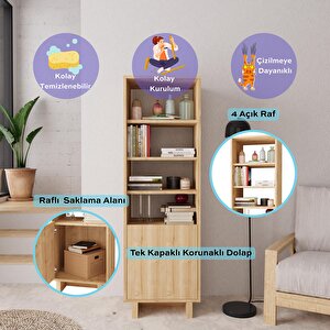 W6010 Boho Kitaplık Safir