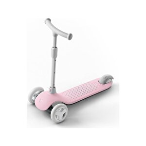 Mitu Işıklı Ayarlanabilir 3 Tekerlekli Scooter Pembe