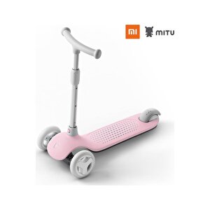 Mitu Işıklı Ayarlanabilir 3 Tekerlekli Scooter Pembe
