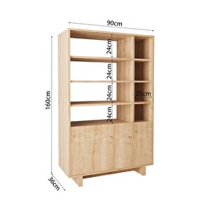 Bimossa Y1120 Boho Çok Amaçlı Dolap Safir 160 Cm
