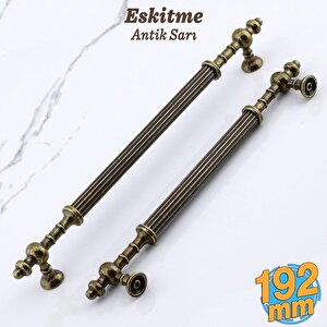 Kader Eskitme Antik Sarı Metal Kulp 192 Mm - 19.2 Cm Mobilya Mutfak Dolabı Dolap Kulpları Çekme Kulbu