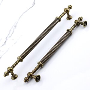 Kader Eskitme Antik Sarı Metal Kulp 192 Mm - 19.2 Cm Mobilya Mutfak Dolabı Dolap Kulpları Çekme Kulbu