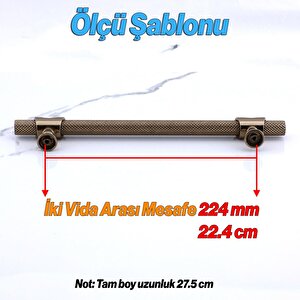 Arsin Bronz Metal Kulp 224 Mm - 22.4 Cm Mobilya Çekmece Mutfak Dolabı Dolap Kulpları Kulpu Kulpları