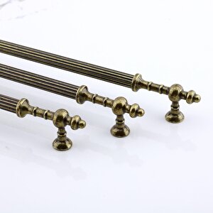 Kader Eskitme Antik Sarı Metal Kulp 256 Mm - 25.6 Cm Mobilya Mutfak Dolabı Dolap Kulpları Çekme Kulbu