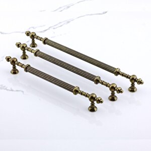 Kader Eskitme Antik Sarı Metal Kulp 256 Mm - 25.6 Cm Mobilya Mutfak Dolabı Dolap Kulpları Çekme Kulbu