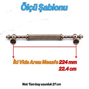 Ladin Metal Kulp 224 Mm - 22.4 Cm Mobilya Çekmece Mutfak Dolabı Dolap Kulpları Kulpu Kulpları