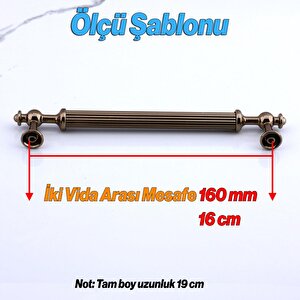 Nesil Çizgili Bronz Metal Kulp 160 Mm Mobilya Çekmece Mutfak Dolabı Dolap Kulpları Kulpu Kulpları