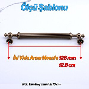 Nesil Çizgili Bronz Metal Kulp 128 Mm Mobilya Çekmece Mutfak Dolabı Dolap Kulpları Kulpu Kulpları