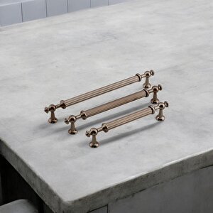 Nesil Çizgili Bronz Metal Kulp 128 Mm Mobilya Çekmece Mutfak Dolabı Dolap Kulpları Kulpu Kulpları