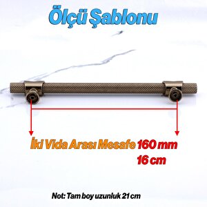 Arsin Bronz Metal Kulp 160 Mm - 16 Cm Mobilya Çekmece Mutfak Dolabı Dolap Kulpları Kulpu Kulpları