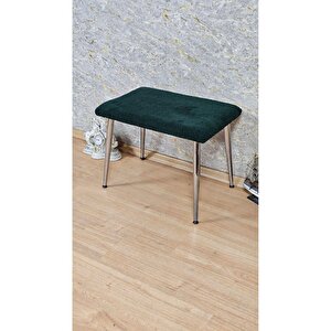 Tedy Kumaşlı 60 Cm X 40 Cm Krom Sivriltme Ayaklı Oturak
