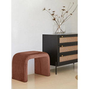 Mode Panelop U Modern Puf&bench 09 Tarçın Kadife Kumaş Tarçın