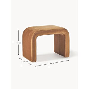 Mode Panelop U Modern Puf&bench 09 Tarçın Kadife Kumaş