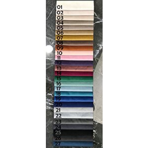 Mode Panelop U Modern Puf&bench 01 Kırık Beyaz Kadife Kumaş