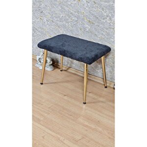 Tedy Kumaşlı 60 Cm X 40 Cm Gold Sivriltme Ayaklı Oturak