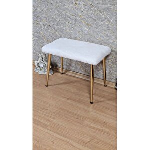 Tedy Kumaşlı 60 Cm X 40 Cm Gold Sivriltme Ayaklı Oturak
