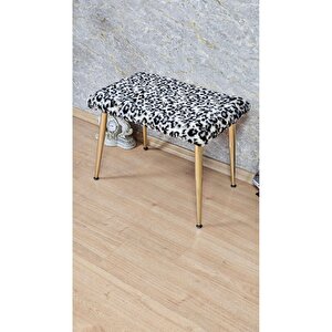 Tedy Kumaşlı 60 Cm X 40 Cm Gold Sivriltme Ayaklı Oturak