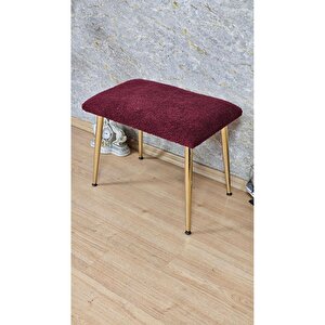 Tedy Kumaşlı 60 Cm X 40 Cm Gold Sivriltme Ayaklı Oturak