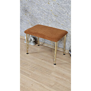 Tedy Kumaşlı 60 Cm X 40 Cm Gold Telli Ayak Oturak